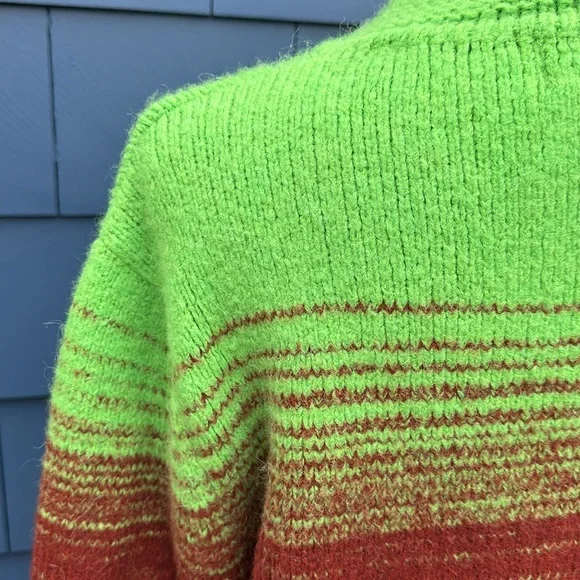 💚🧡💙Scotch & Soda alpaca blend sweater large green orange blue - Picture 8 of 13